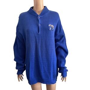 Vintage 80s University of Kentucky Sweater Mens Larg Wildcats Ncaa Football Blue